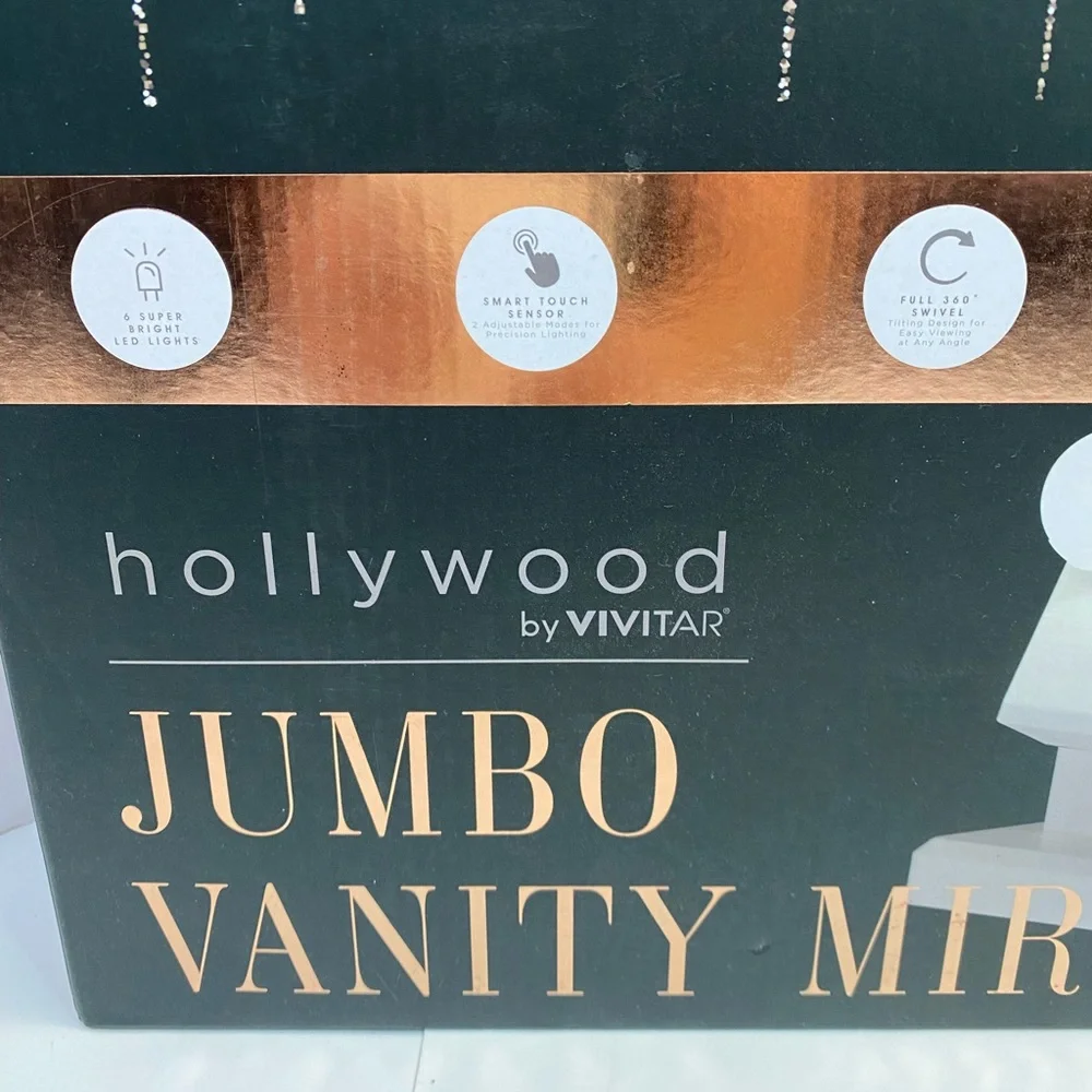 NWT Vivitar Hollywood Jumbo Vanity Mirror New